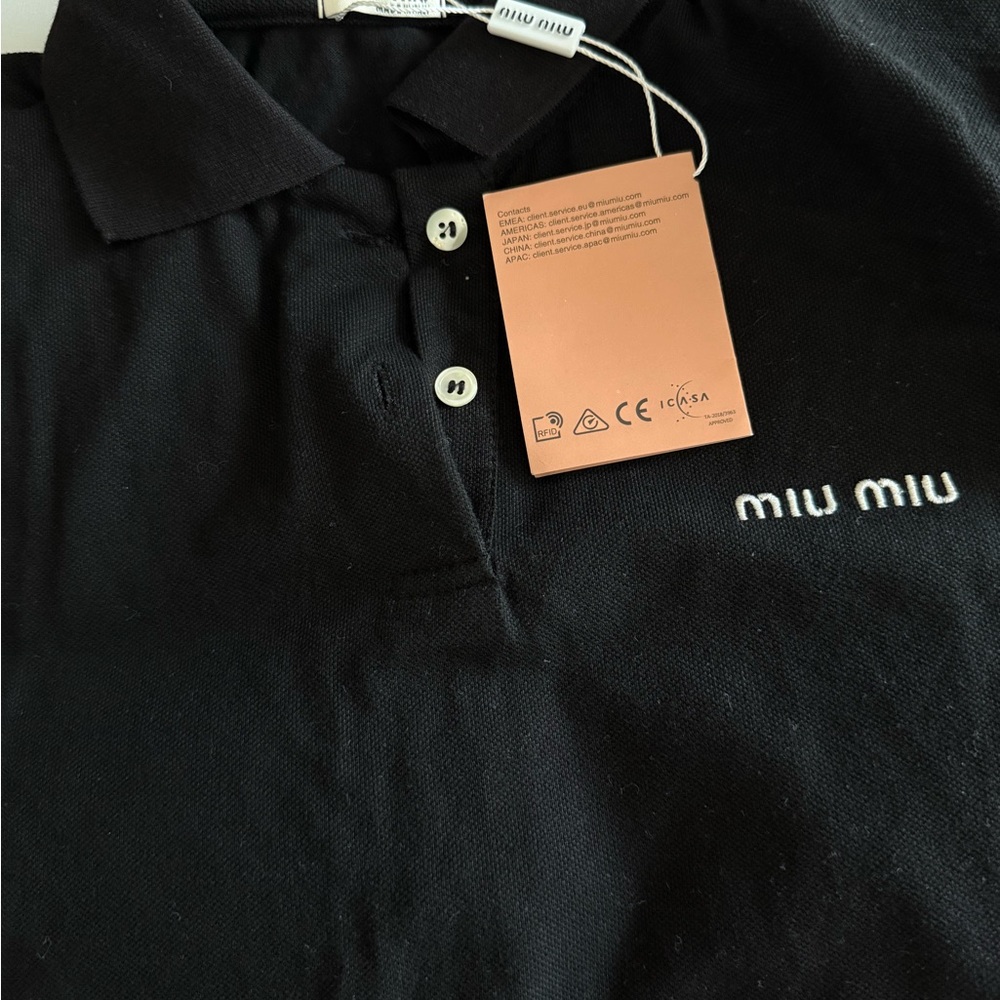 M.M Fashion Women Black Polo Shirt